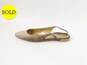 NEW Stuart Weitzman Python Slingback Flat Size 7.5 M