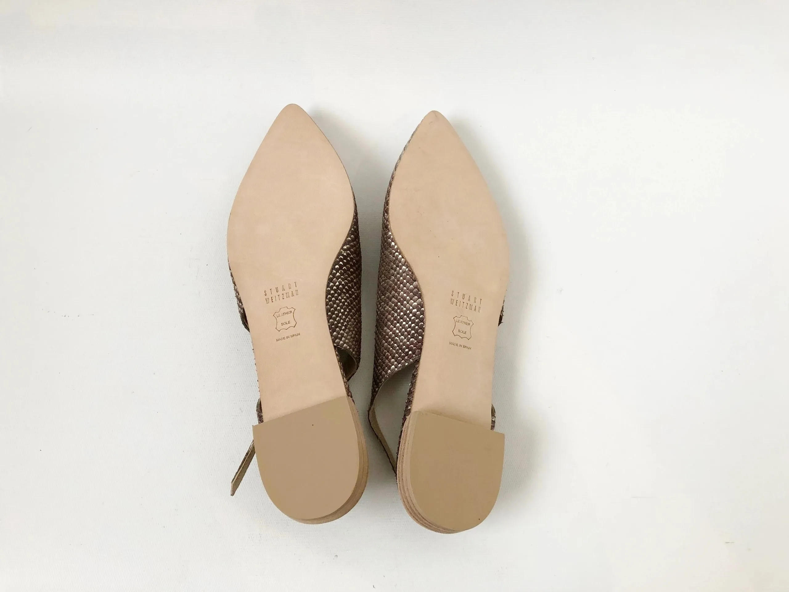 NEW Stuart Weitzman Python Slingback Flat Size 7.5 M
