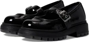NINA Girl's Kathy (Toddler/Little Kid/Big Kid) Black Crinkle Patent 4 Big Kid M