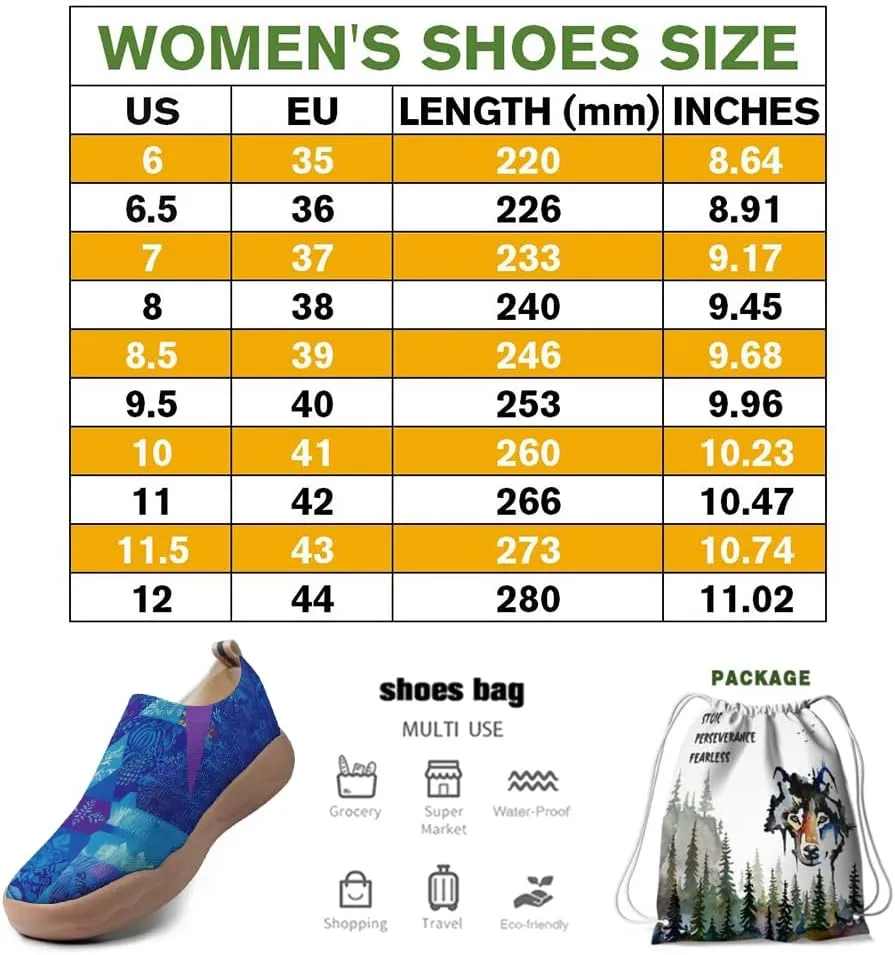 Onehorse Womens Flats Slip-Ons Comfortable Lightweight Sneakers Painted Casual Loafers Walking Travel Shoes