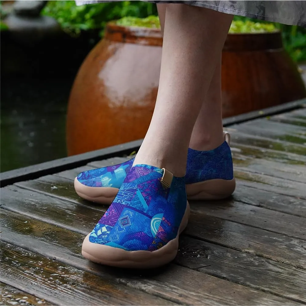 Onehorse Womens Flats Slip-Ons Comfortable Lightweight Sneakers Painted Casual Loafers Walking Travel Shoes