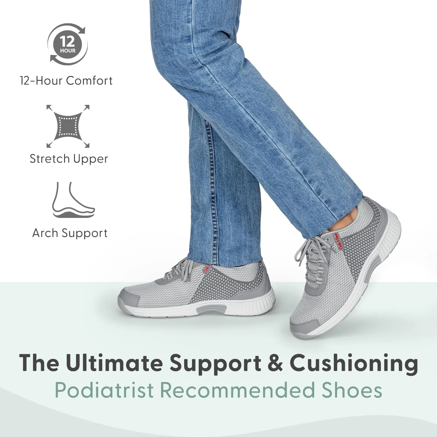 Orthofeet Men's Orthopedic Knit Edgewater Sneakers