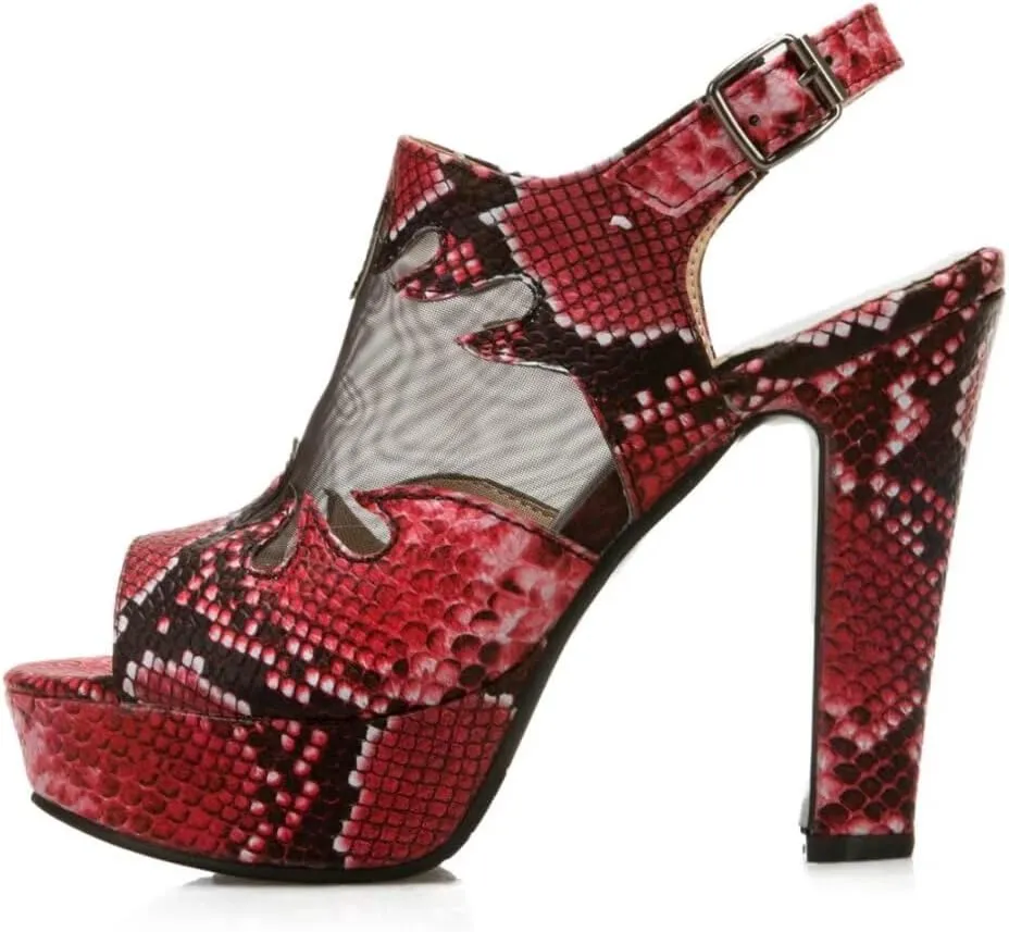 Peep Toe Women's Sandals Summer Shoes Platform High Heels Slingback Spring Summer Party Shoes Large Size Shoes Ladies