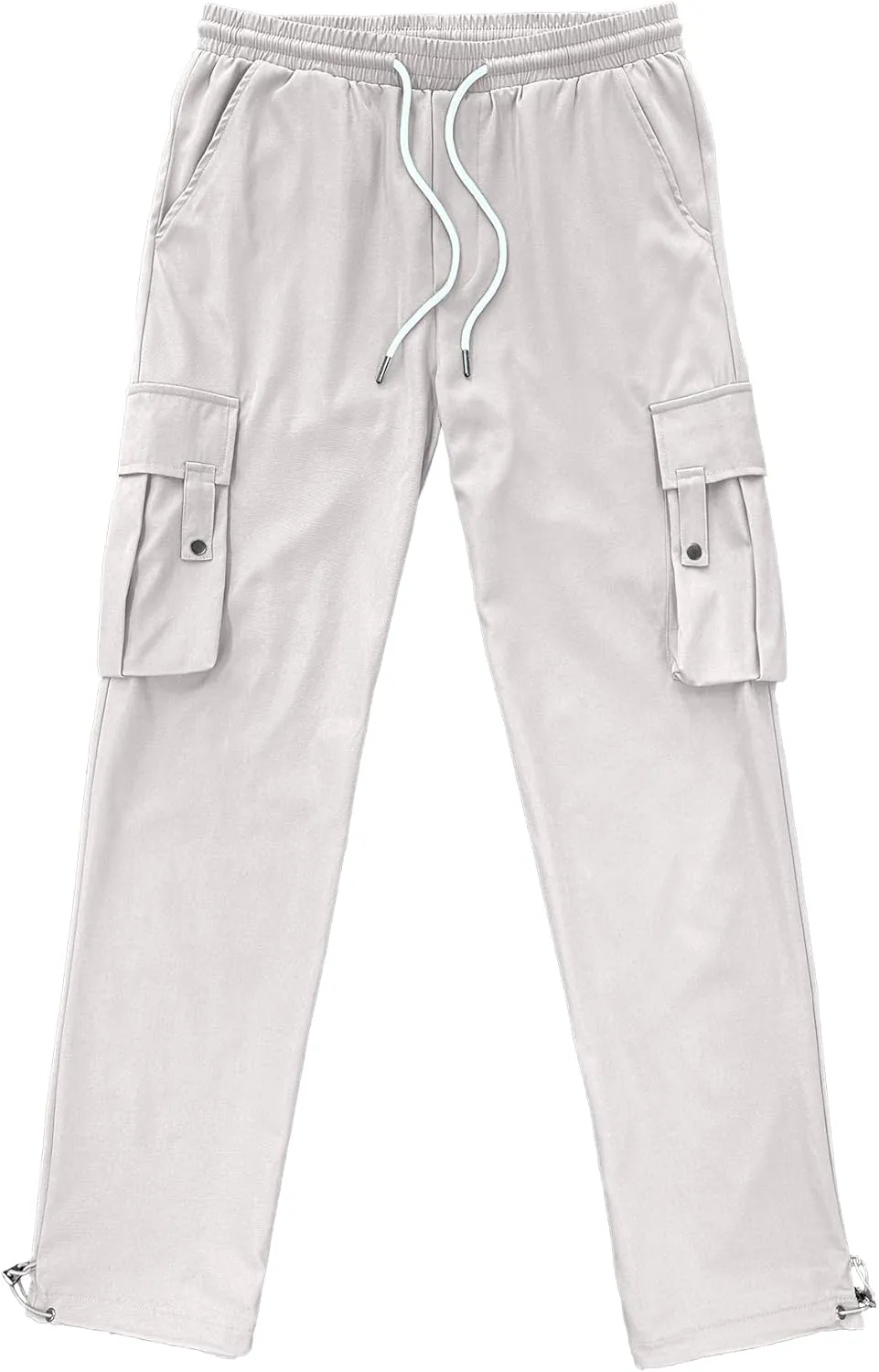 PLEPAN Men's Casual Cargo Pants Stretch Sweatpants Streetwear Trousers Hiking Drawstring Elastic Waist Workout Joggers