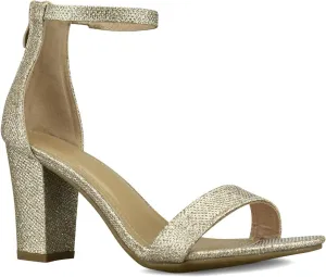 Premier Standard - Women's Strappy Chunky Block High Heel - Formal, Wedding, Party Simple Classic Pump