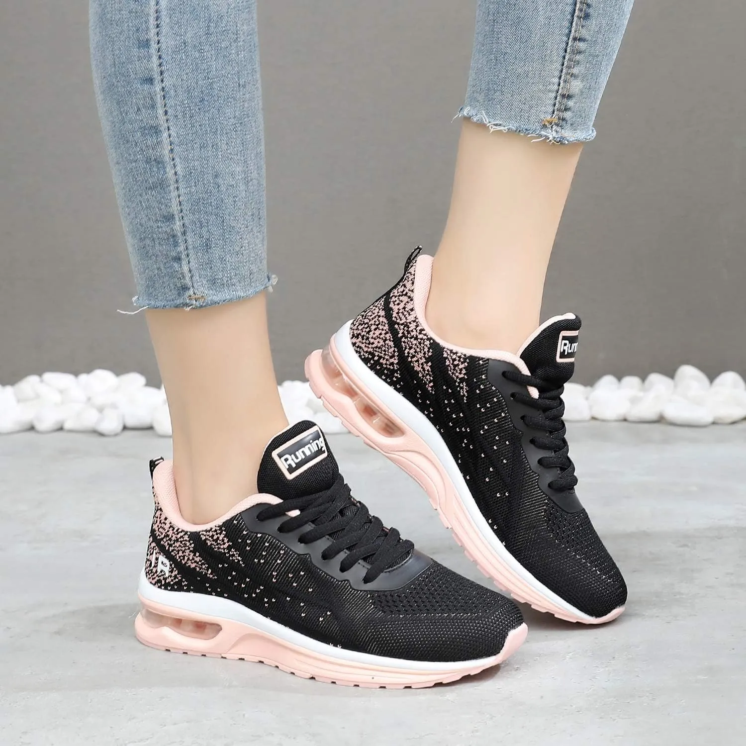 QAUPPE Womens Fashion Lightweight Air Sports Walking Sneakers Breathable Gym Jogging Running Tennis Shoes US 5.5-11 B(M)…