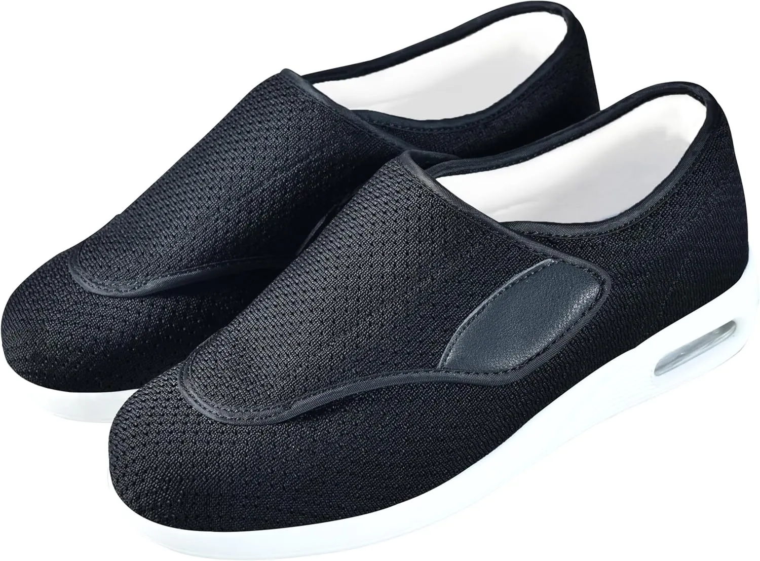 QHBPMGAD Women's Diabetic Shoes, Wide Width Elderly Sneakers for Women, Adjustable Hook and Loop Closure Non-Slip Breathable, Swollen Feet Walking Edema Shoes