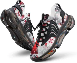 Red Bird Snowy Day Printed Men's Sneaker Funny Lightweight Running Shoe Tennis Shoes for Men
