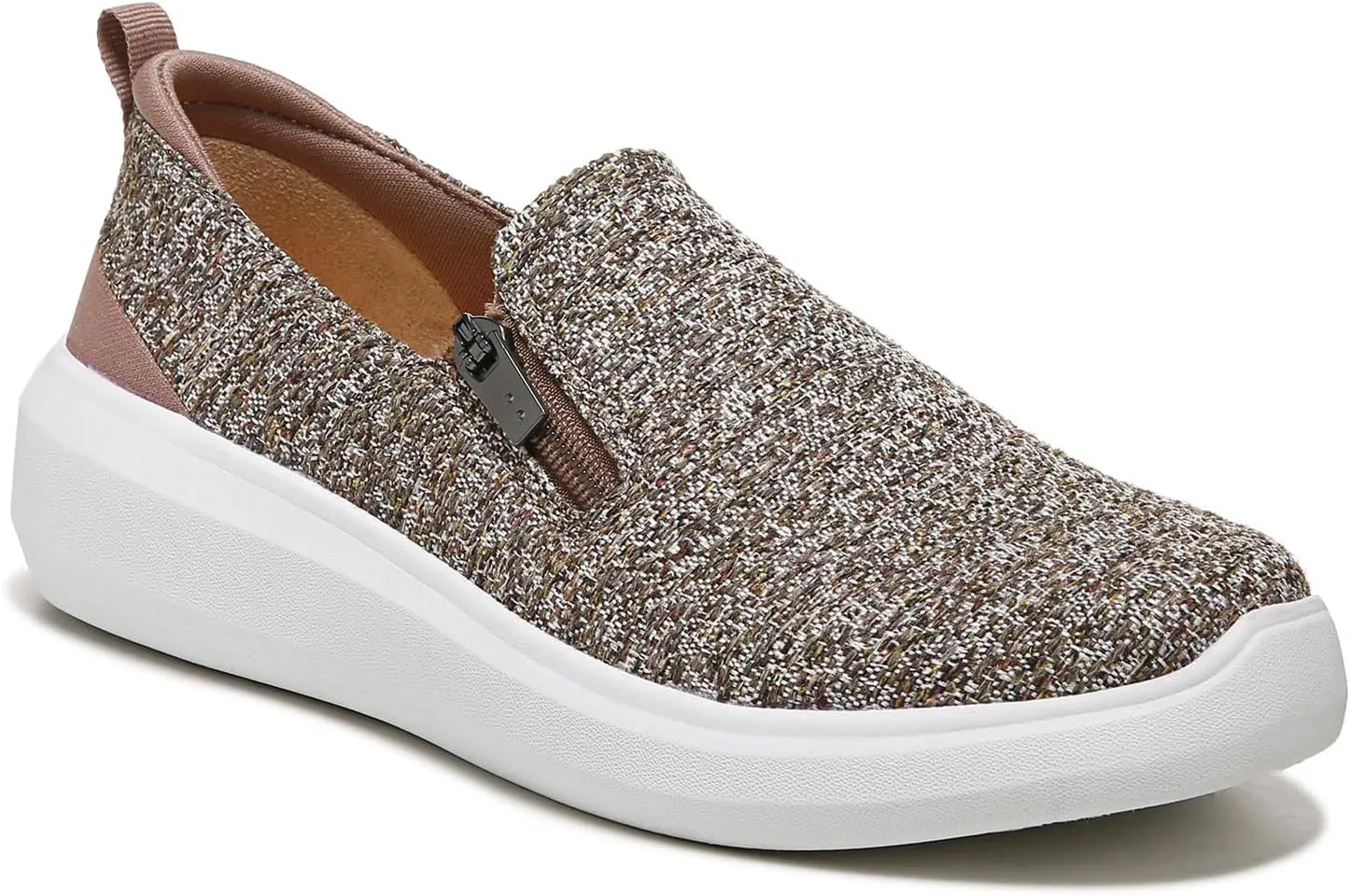 Ryka Womens Ally Slip On Casual and Fashion Sneakers Brown 7.5 Medium (B,M)