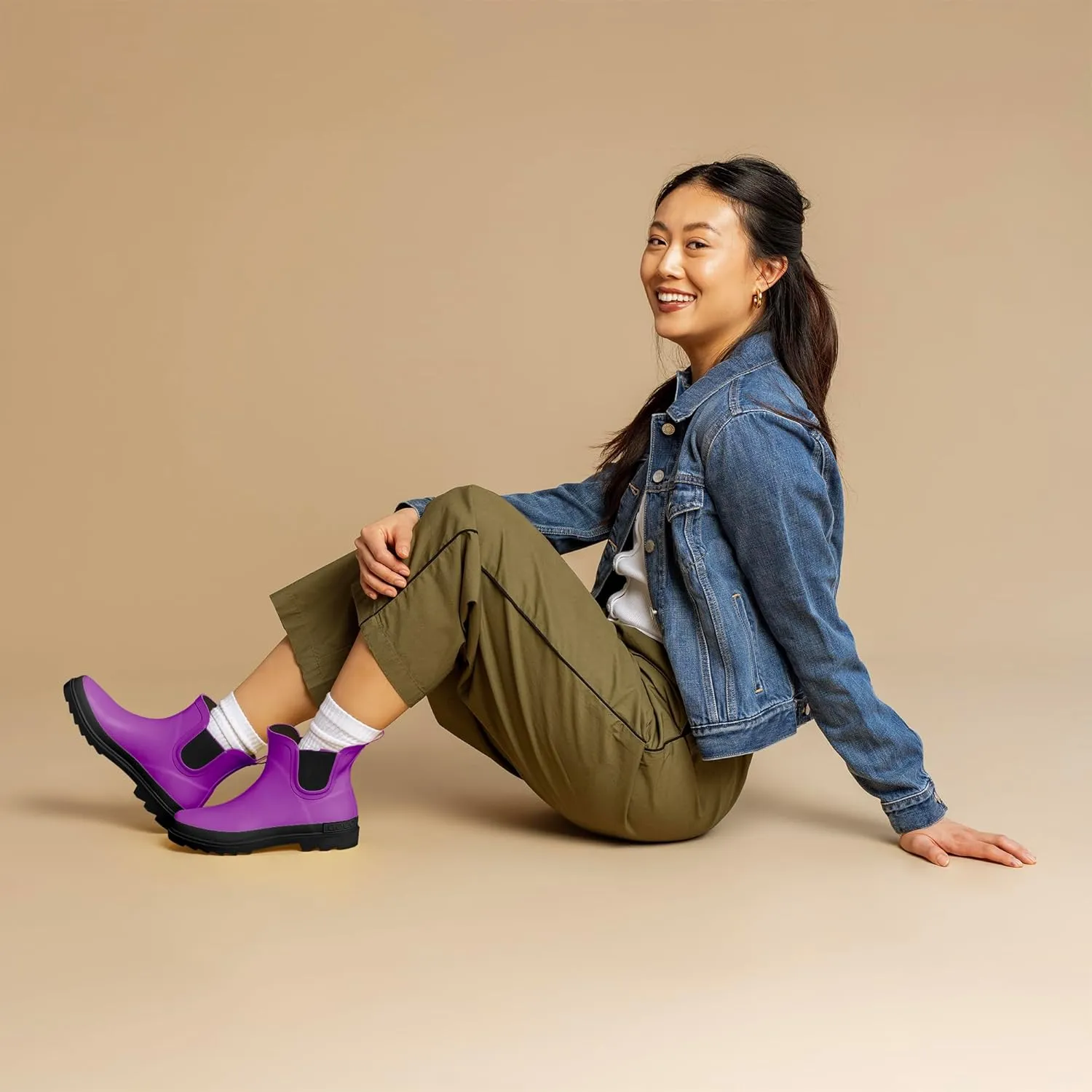 ShedRain Chelsea Rain Boot, Waterproof Ankle Rainboots for Women_P