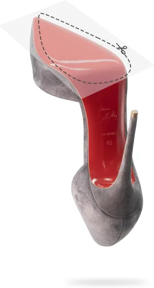 Shoe Sole Protector for Louboutin and Luxury High Heels, Preserves Red Bottoms, Self Adhesive Non Slip 3.5x6 Inch Premium Clear, Small, 6 Pack