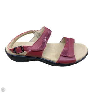 Shoes Flats By Sas In Red & Tan, Size: 9.5