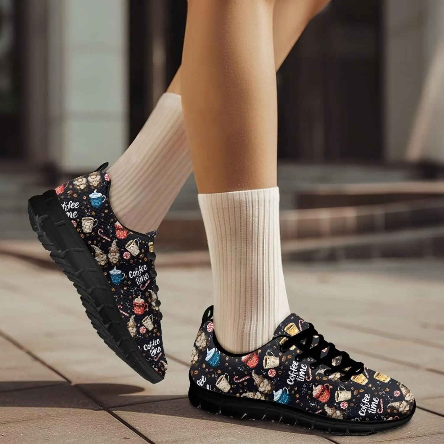 Shoes Women Casual Cozy Tennis Walking Athletic Exercise Sneakers Workout Low Cut Lace-Up Breathable Lightweight Athletic Exercise Shoes for Ladies US 5-12
