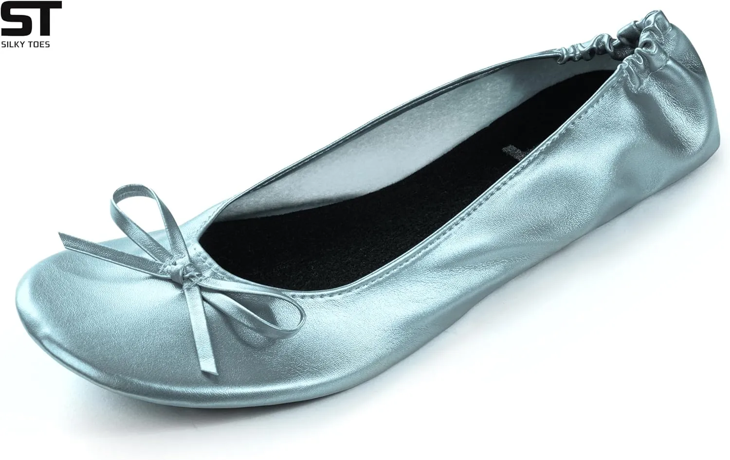 Silky Toes Foldable Flats for Women Purse Ballet Shoes Ballerina Slippers