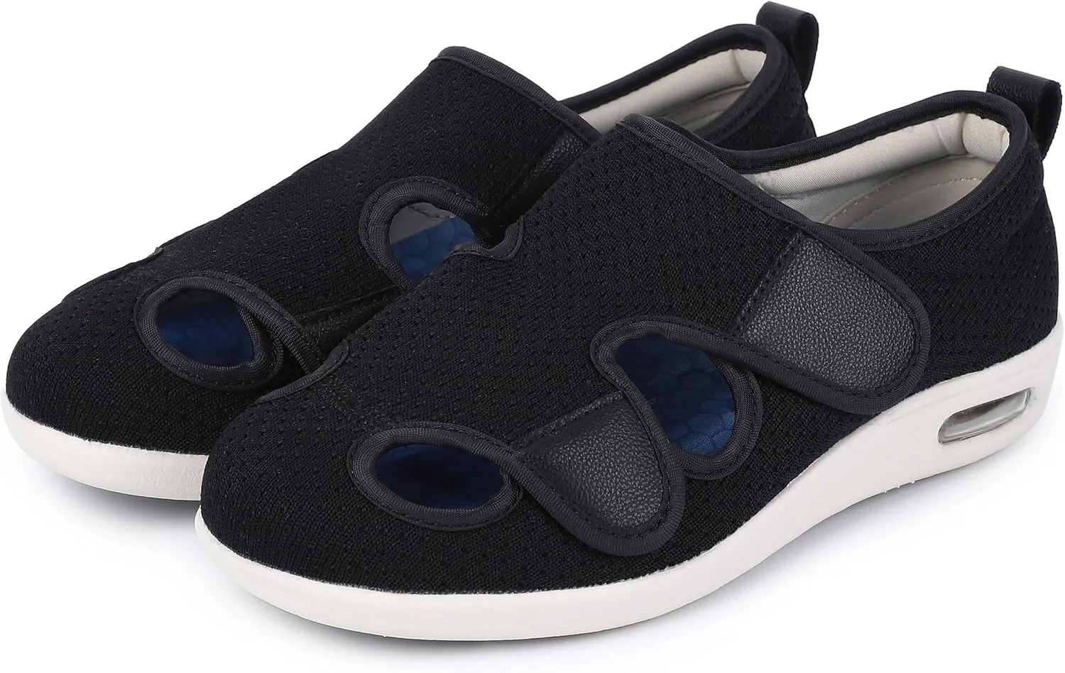 SPR&JOY Diabetic Shoes for Women, Women's Wide Width Elderly Shoes, Adjustable Closure Lightweight Breathable, Swollen Feet Edema Walking Sneakers