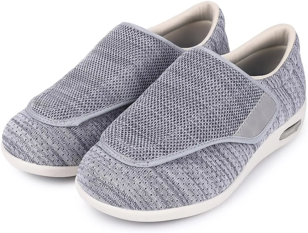 SPR&JOY Diabetic Shoes for Women, Women's Wide Width Elderly Shoes, Lightweight Adjustable Closure Breathable, Swollen Feet Walking Edema Sneakers