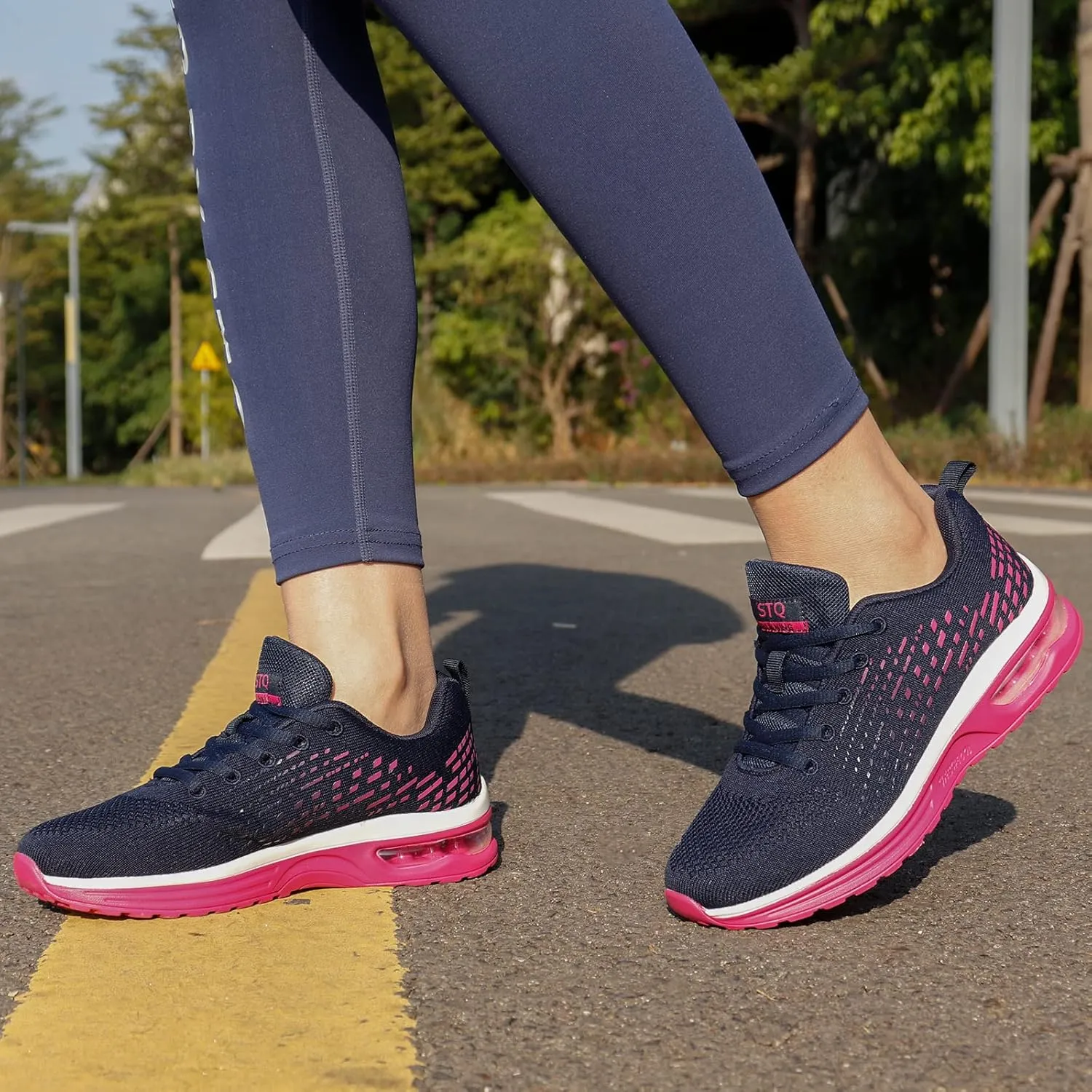 STQ Womens Air Running Shoes Non Slip Athletic Tennis Walking Workout Sneakers