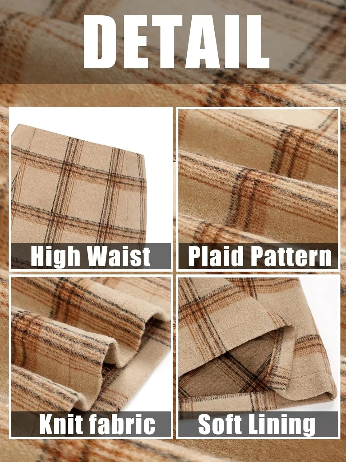 Sweater Dress for Women 2025 Mini Plaid Skirts for Women High Waisted Fall Winter Warm Pencil Short Stretchy Skirt