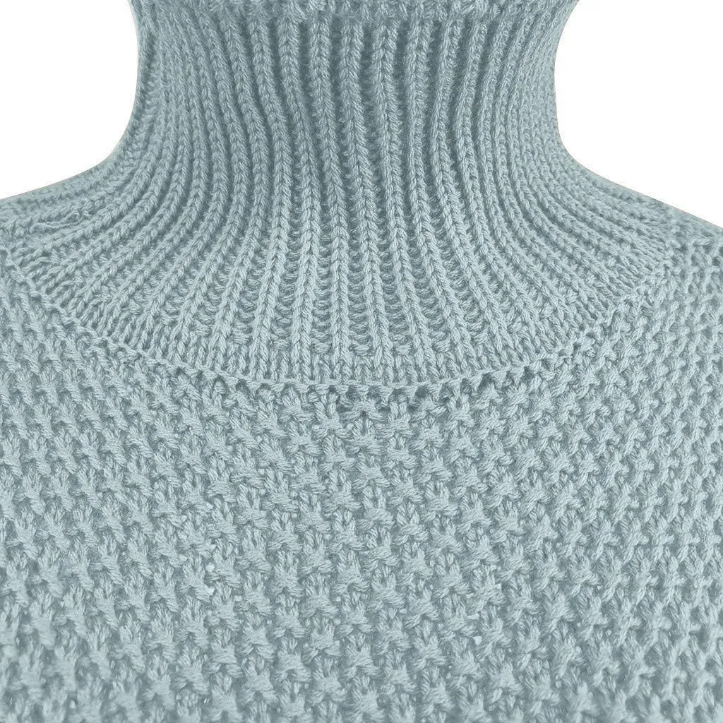 Sweaters for Women Oversized Turtleneck Batwing Sleeve Knitted Sweaters Casual Loose Warm Solid Color Pullover Tops