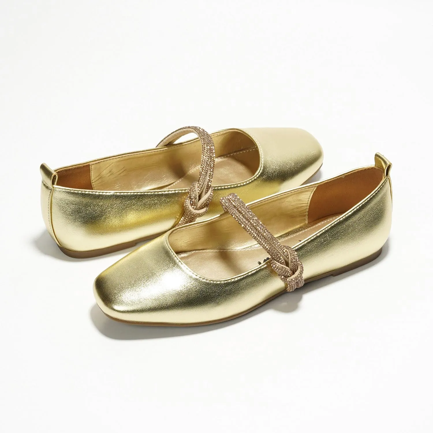 Tammy Cape Robbin Ballet Flats - Comfortable Rhinestone Dressy Shoes