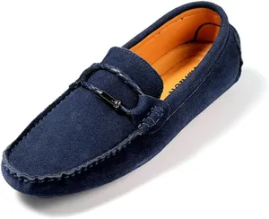 TangDao Men’s Loafers Slip On Shoes, Suede Cowhide Moccasins Boat Shoes, Casual Walking Driving Shoes for Spring Autumn
