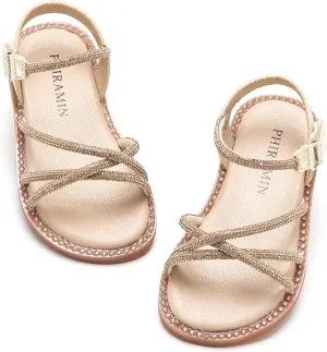 Toddler Flower Girl Sandals - Girl Summer Dress Shoes Toddler Little Kid Wedding Party