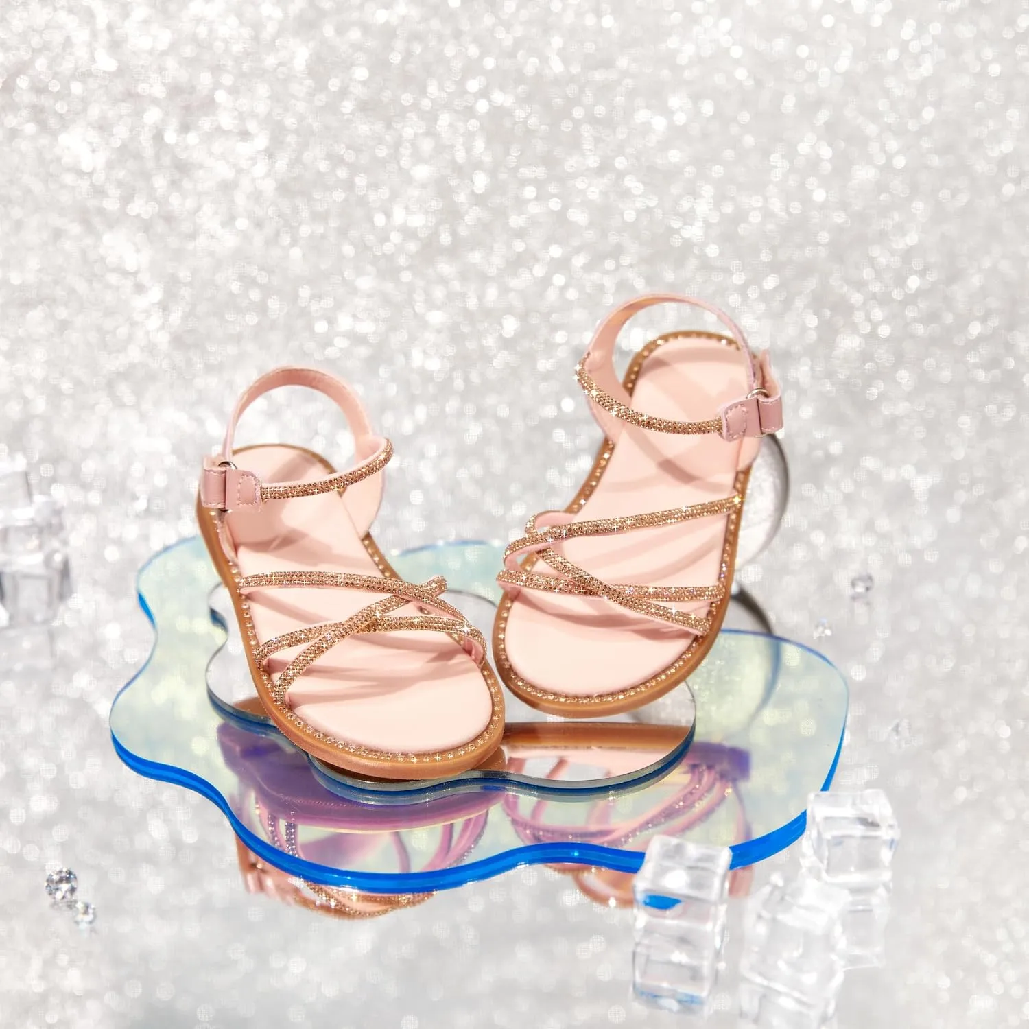 Toddler Flower Girl Sandals - Girl Summer Dress Shoes Toddler Little Kid Wedding Party