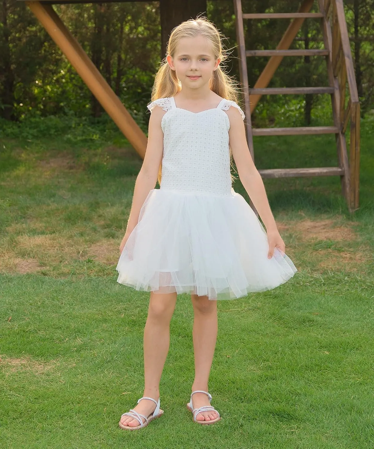 Toddler Flower Girl Sandals - Girl Summer Dress Shoes Toddler Little Kid Wedding Party