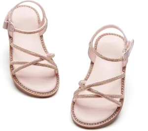 Toddler Flower Girl Sandals - Girl Summer Dress Shoes Toddler Little Kid Wedding Party
