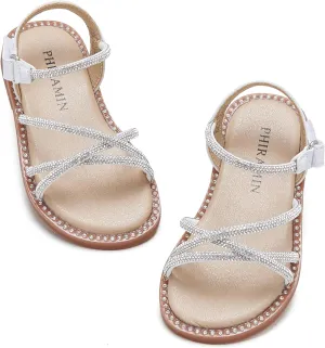 Toddler Flower Girl Sandals - Girl Summer Dress Shoes Toddler Little Kid Wedding Party