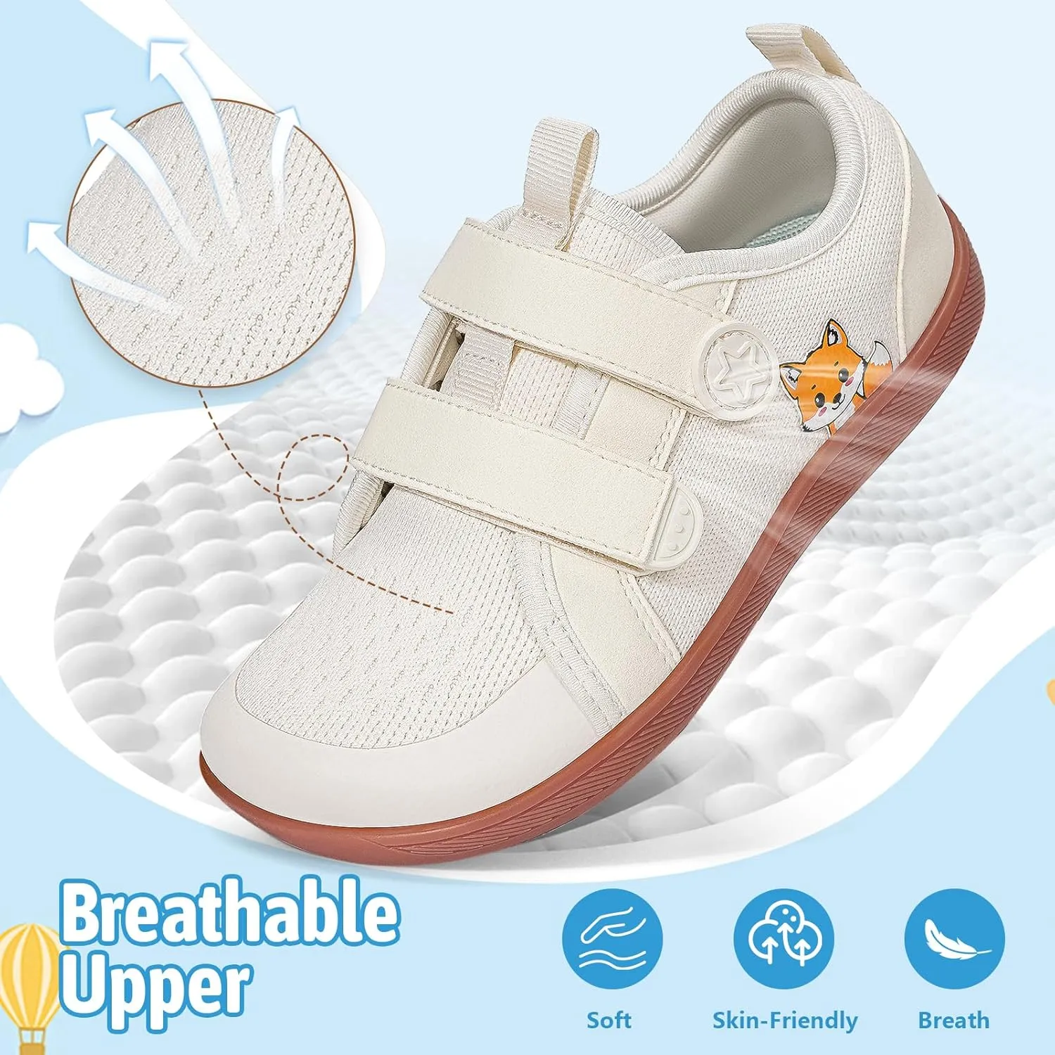 Toddler Little Kid Wide Barefoot Shoes Boys Girls Sneakers Kids Tennis Shoe Zero Drop Minimalist Non Slip Lightweight Comfortable Healthy Running Shoes