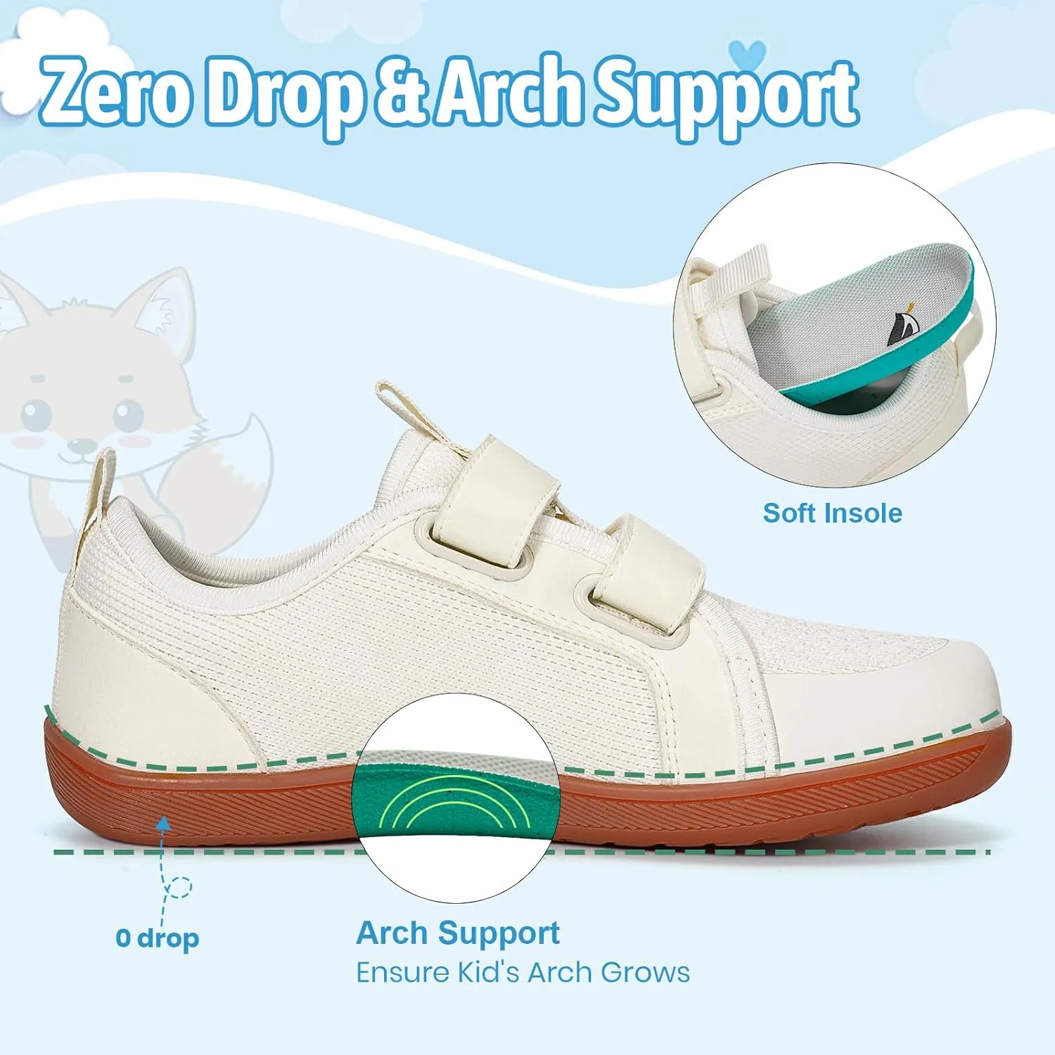 Toddler Little Kid Wide Barefoot Shoes Boys Girls Sneakers Kids Tennis Shoe Zero Drop Minimalist Non Slip Lightweight Comfortable Healthy Running Shoes