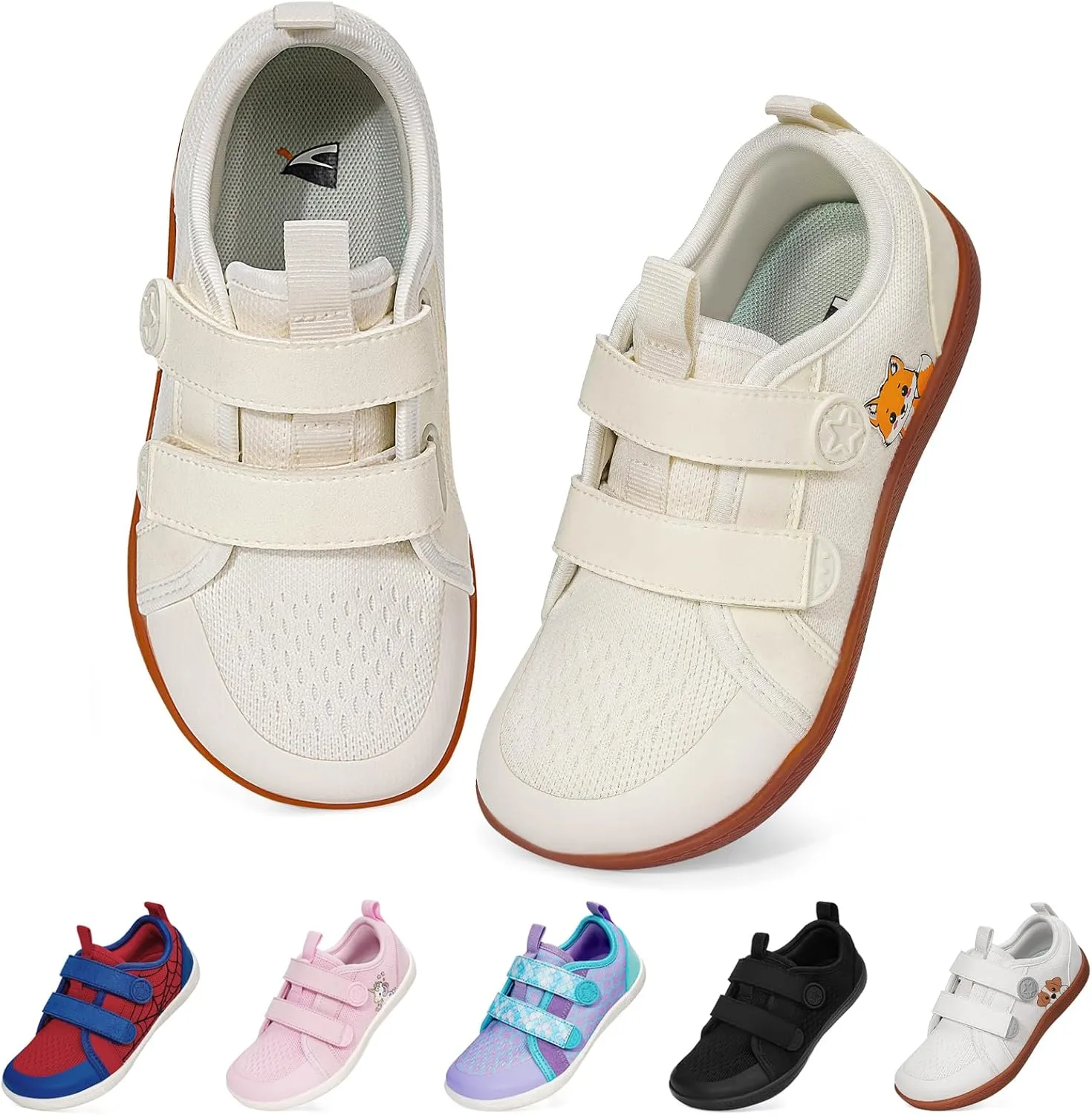 Toddler Shoes Boys Girls, Kids Wide Toe Box Barefoot Shoes Breathable Lightweight Zero Drop Non-Slip Tennis Sneakers for Toddler/Little Kid/Big Kid
