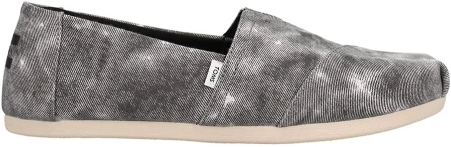 TOMS Womens Alpargata Distressed Slip On Flats Casual - Black