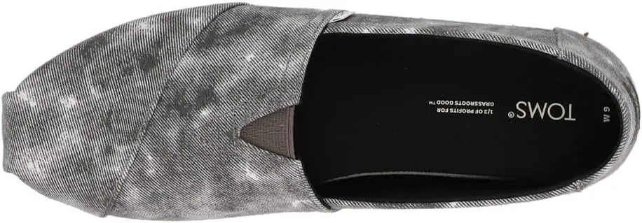 TOMS Womens Alpargata Distressed Slip On Flats Casual - Black
