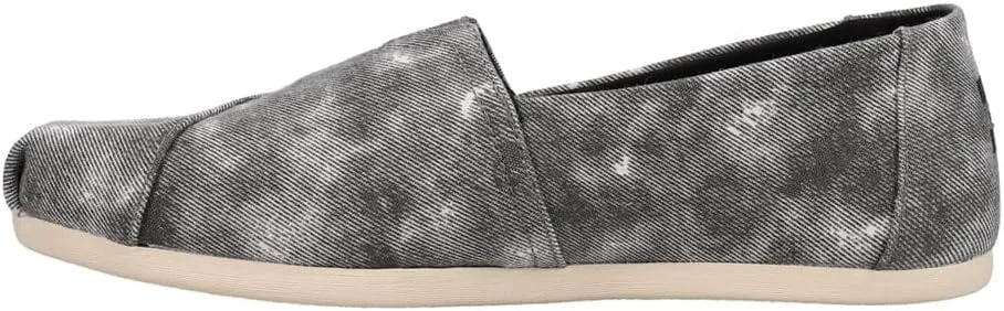 TOMS Womens Alpargata Distressed Slip On Flats Casual - Black