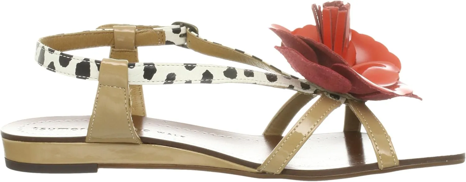 Tsumori Chisato Walk 4077 Flat Sandals with Flower Motif