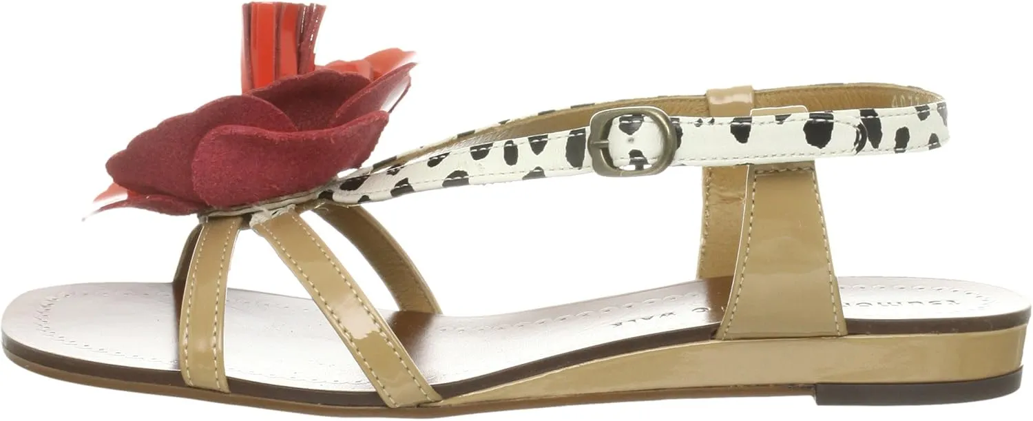 Tsumori Chisato Walk 4077 Flat Sandals with Flower Motif