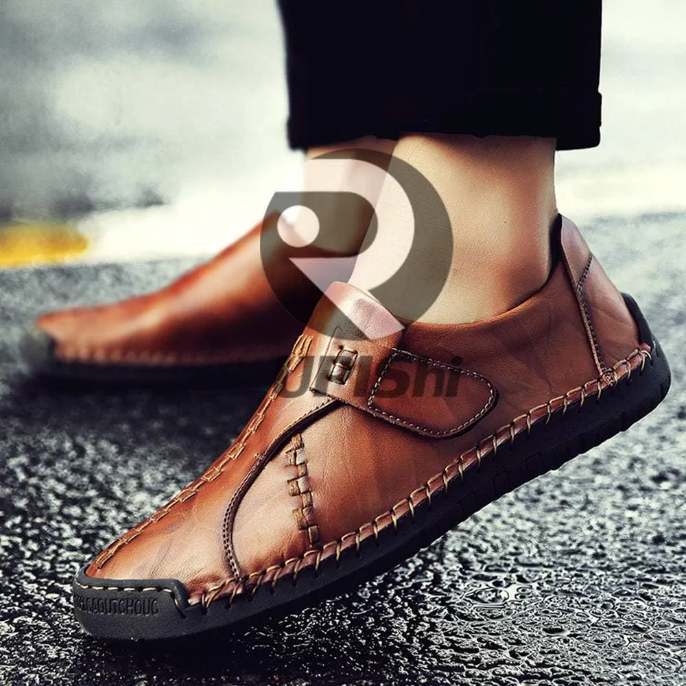 UPIShi Leather Mens Casual Slip-On Driving Loafers Oxford Walking Boat Sneaker Shoes