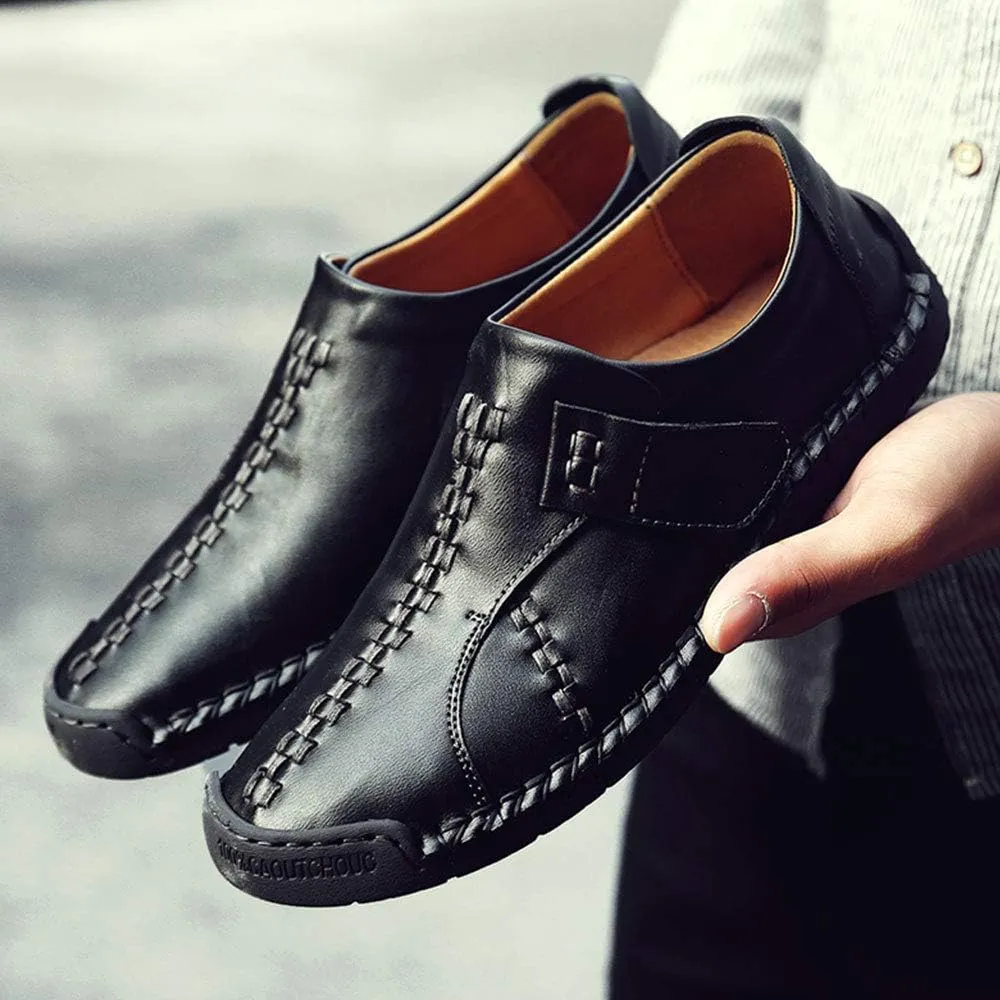 UPIShi Leather Mens Casual Slip-On Driving Loafers Oxford Walking Boat Sneaker Shoes
