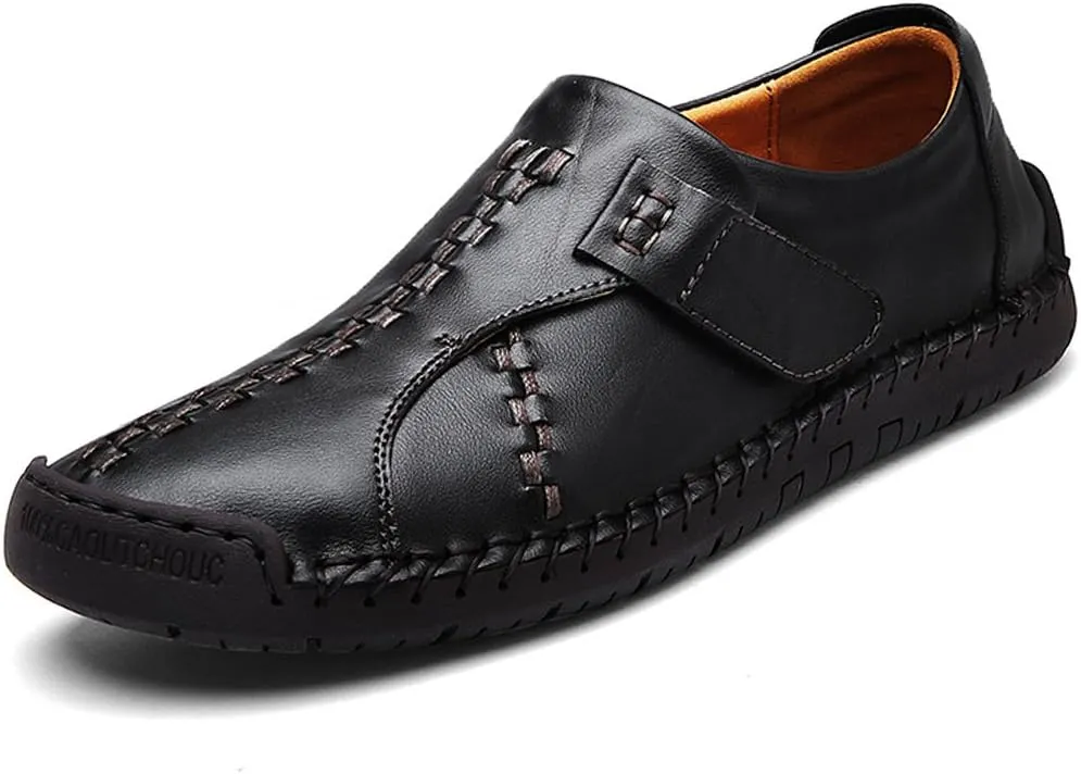 UPIShi Leather Mens Casual Slip-On Driving Loafers Oxford Walking Boat Sneaker Shoes