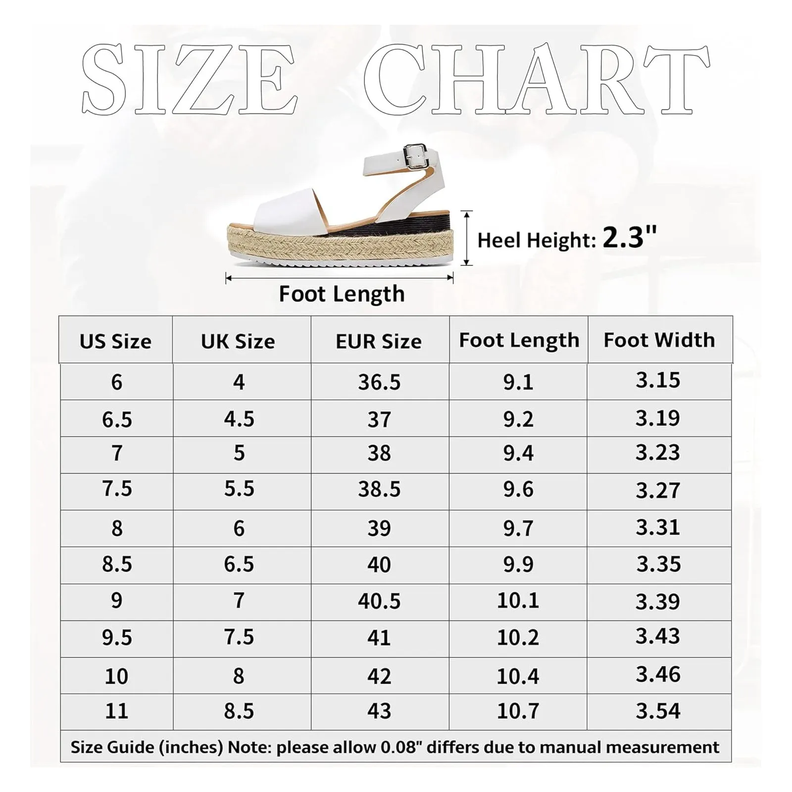Vepose Women's 400A Espadrilles Sandals Classic Wedge Platform Sandal