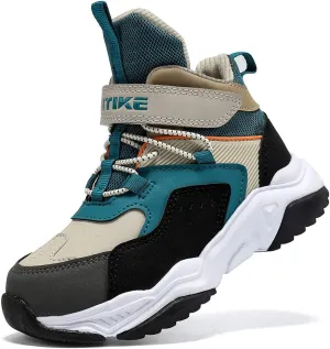 VITUOFLY Boys Hiking Boots Kids Hiking Shoes Girls Outdoor Warm Winter Snow Boots Adventure Trekking Shoes Anti-skid Sneakers Steel Buckle Durable Comfortable