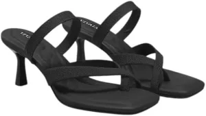 VIVAIA Alina Square-Toe Kitten Heel Strappy Sandals