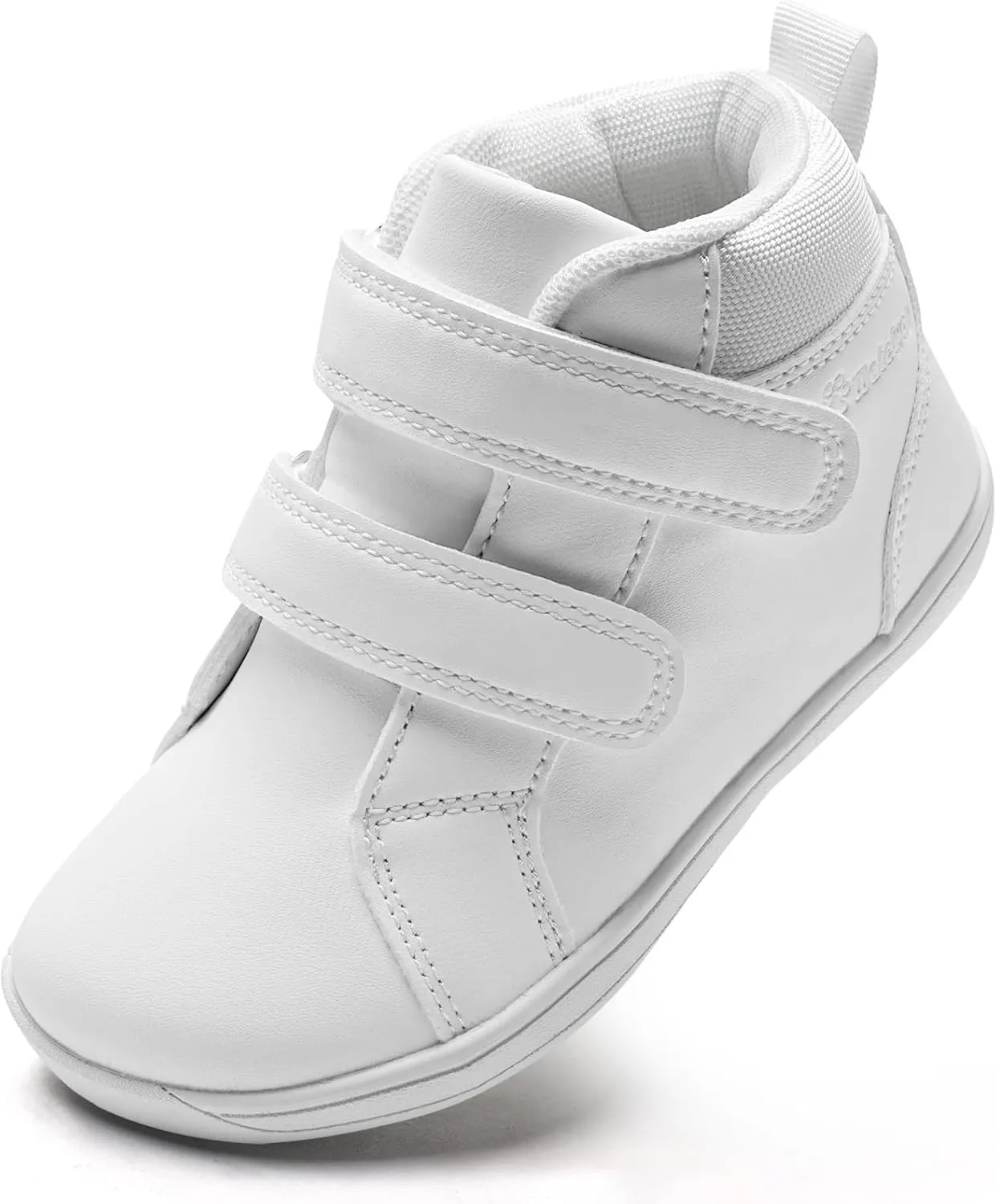WateLves Toddler Little Kids Wide Barefoot Shoes Boys Girls Winter High Top Minimalist Sneakers Ankle Boots Leather Uniform Dress Shoes Naturally Splay