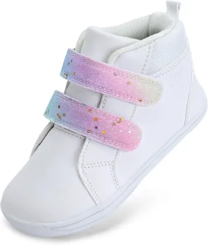 WateLves Toddler Little Kids Wide Barefoot Shoes Boys Girls Winter High Top Minimalist Sneakers Ankle Boots Leather Uniform Dress Shoes Naturally Splay