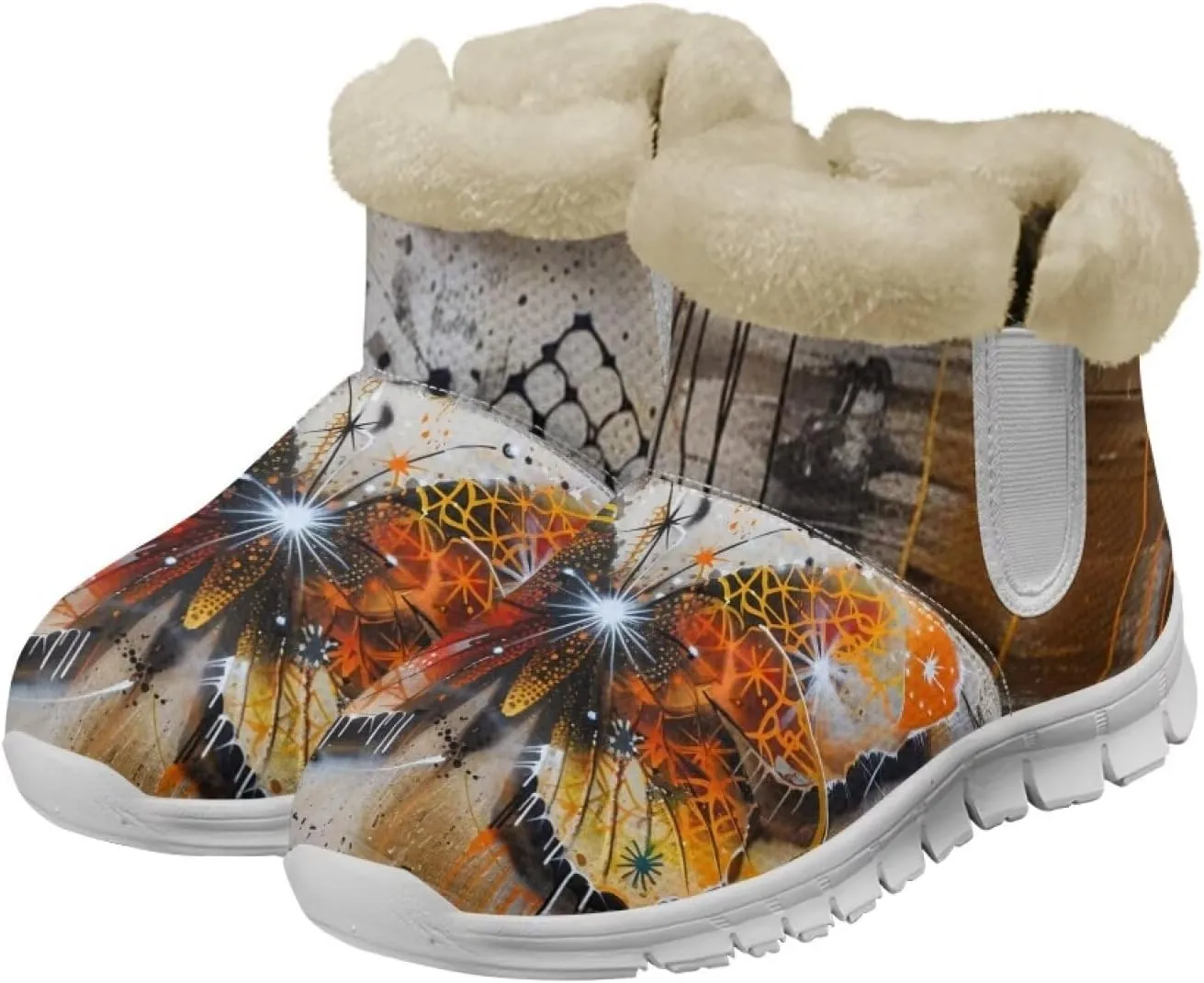 Winter Boots For Women Non Slip Ankle Boots Fully Warm Fur Lined Lightweight Memory Foam Outdoor Indoor Snow Boots