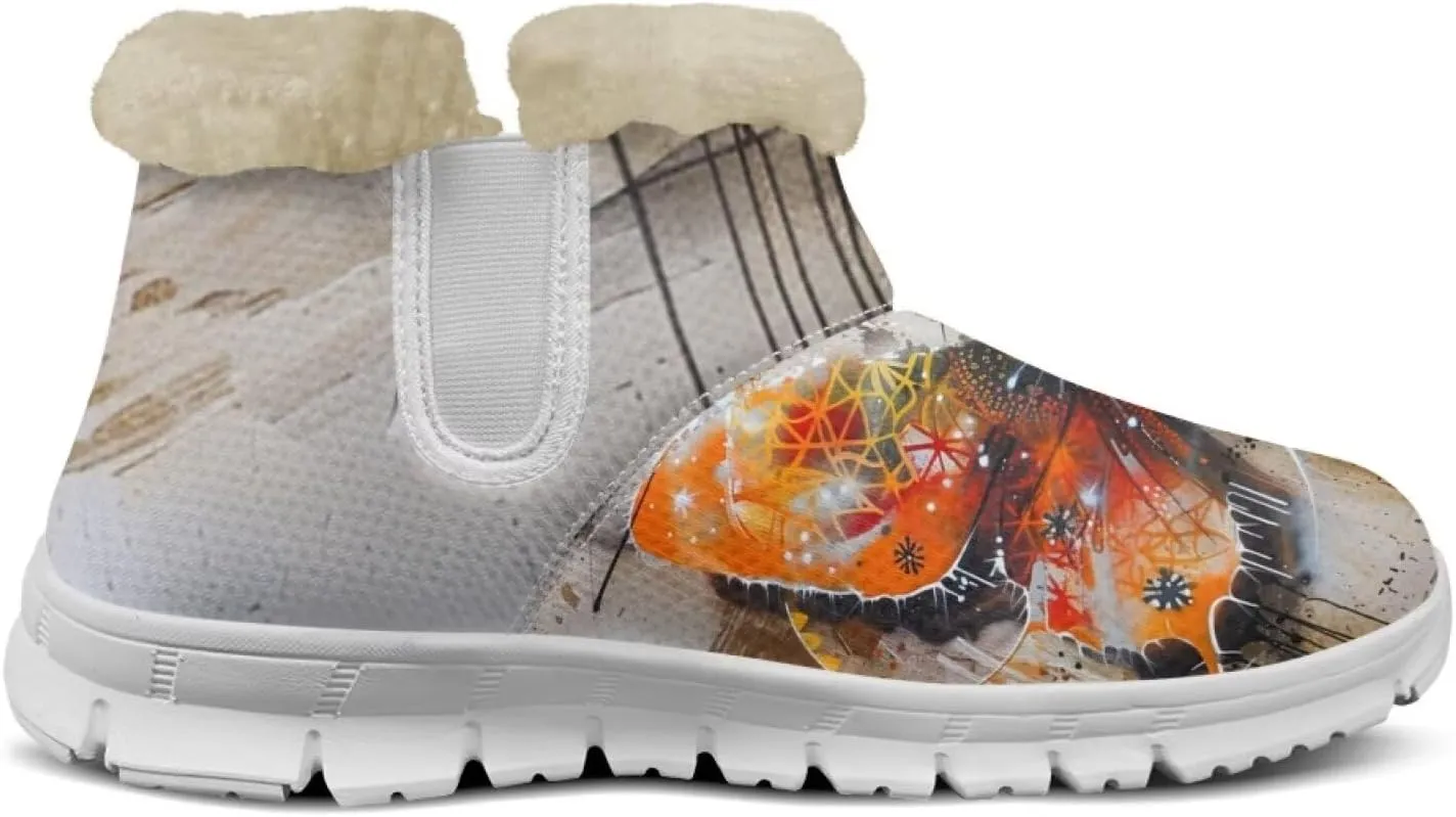 Winter Boots For Women Non Slip Ankle Boots Fully Warm Fur Lined Lightweight Memory Foam Outdoor Indoor Snow Boots