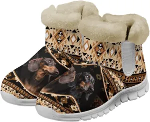 Winter Boots For Women Non Slip Ankle Boots Fully Warm Fur Lined Lightweight Memory Foam Outdoor Indoor Snow Boots
