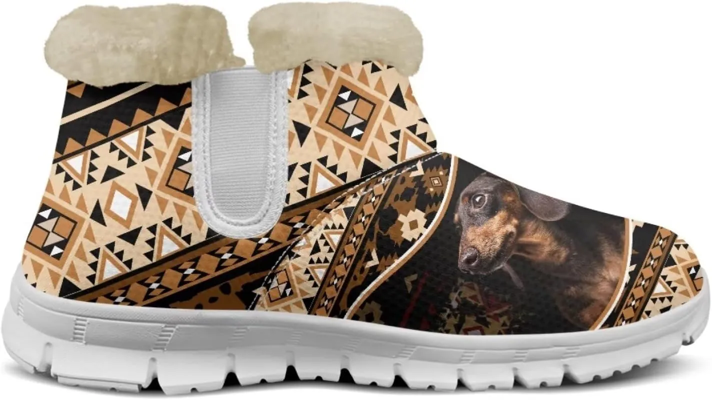 Winter Boots For Women Non Slip Ankle Boots Fully Warm Fur Lined Lightweight Memory Foam Outdoor Indoor Snow Boots